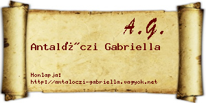 Antalóczi Gabriella névjegykártya