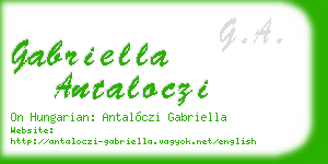 gabriella antaloczi business card