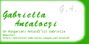 gabriella antaloczi business card